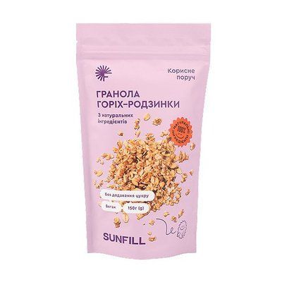 Гранола Sunfill Орех-изюм 150 г hranola-2 фото