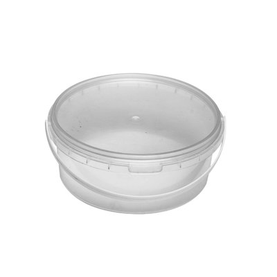 Пластиковое ведро 0,5 литра прозрачное пищевая тара оптом для меда vidro_prozore_05L фото
