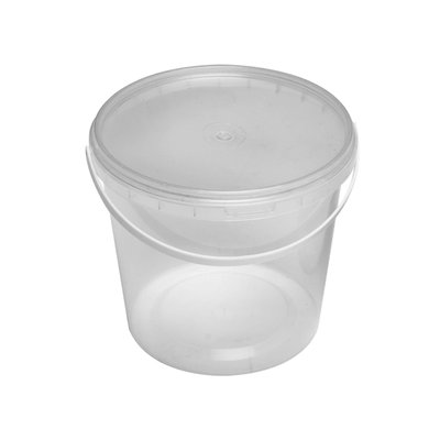Пластиковое ведро 1 л прозрачное пищевая тара оптом для меда vidro_prozore_1L фото