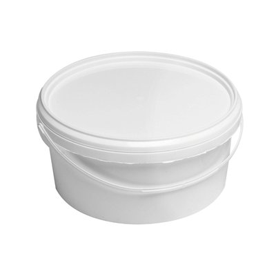 Пластикове відро 3 літра низьке біле харчова тара оптом для меду vidro_nyzke_bile_3L фото