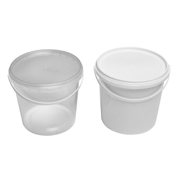 Пластиковое ведро 5 литров белое пищевая тара оптом для меда vidro_bile_5L фото
