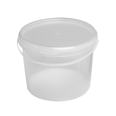 Пластиковое ведро 5 литров прозрачное пищевая тара оптом для меда vidro_prozore_5L фото